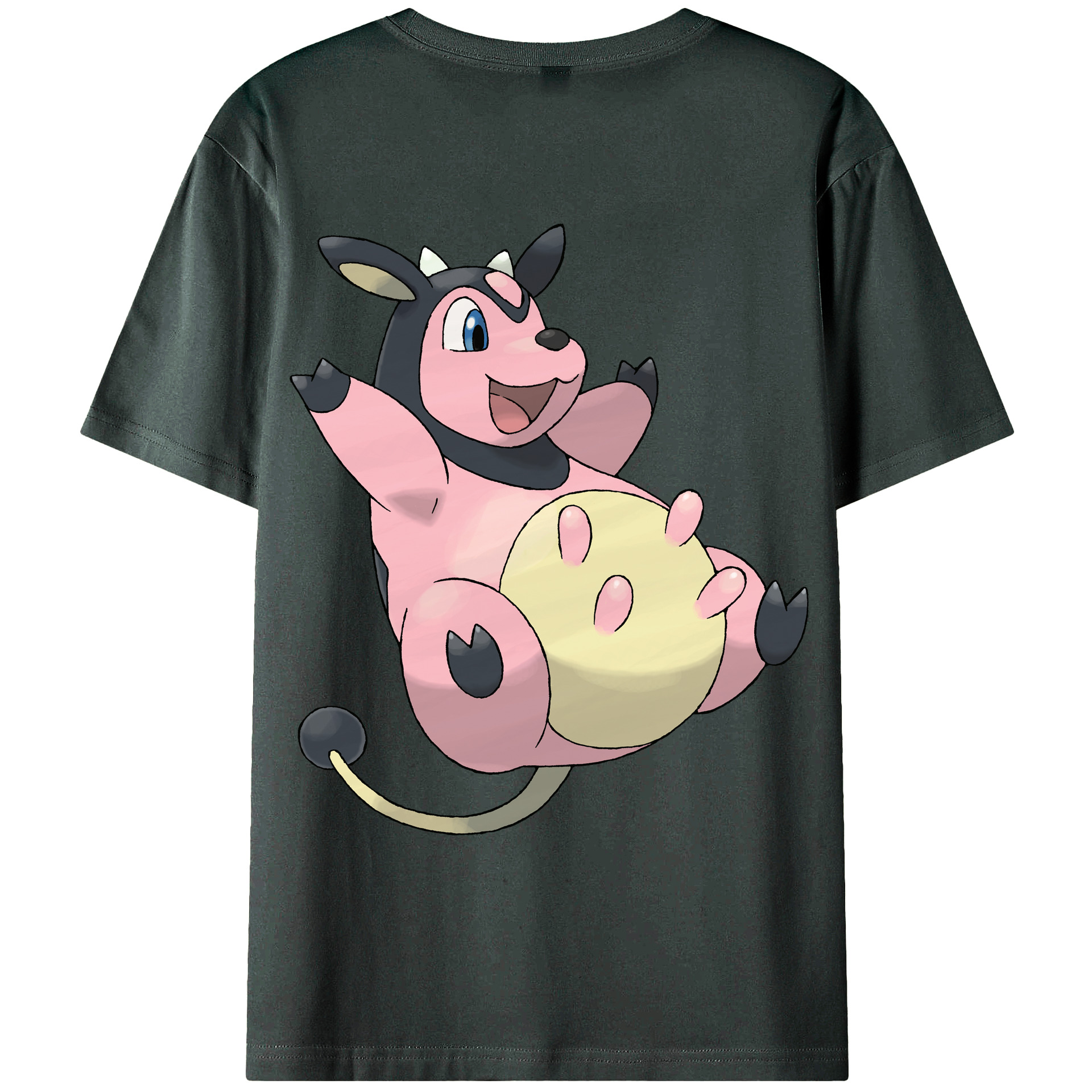 （画像用） ポケットモンスター Pokémon 綿100％ メンズ半袖Tシャツ（バックプリント） 通気性